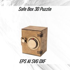 Caja Fuerte Rompecabezas 3D de Madera para Corte Láser