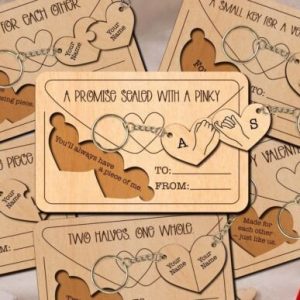 Llaveros de Pareja con Mensajes de Amor – Vectores para Corte Láser San Valentín