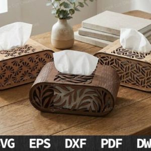 Caja Decorativa para Pañuelos – Vector 3D para Corte Láser