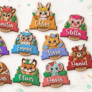 Recuerdos de Cumpleaños Personalizados para Niños – Animalitos en Capas para Corte Láser