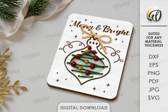 Paquete de Tarjetas Navideñas en Capas para Corte Láser – Diseños Festivos en Madera - Imagen 2
