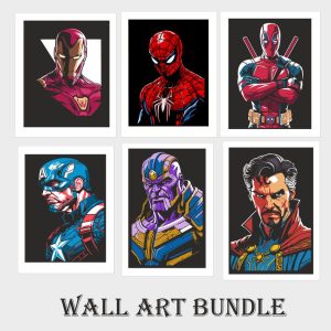 Wall Art Bundle de Superhéroes en Capas 3D para Corte Láser