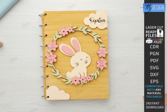 Álbum de recuerdos para bebé en madera – Diseño 3D láser para momentos que crecen contigo - Imagen 4