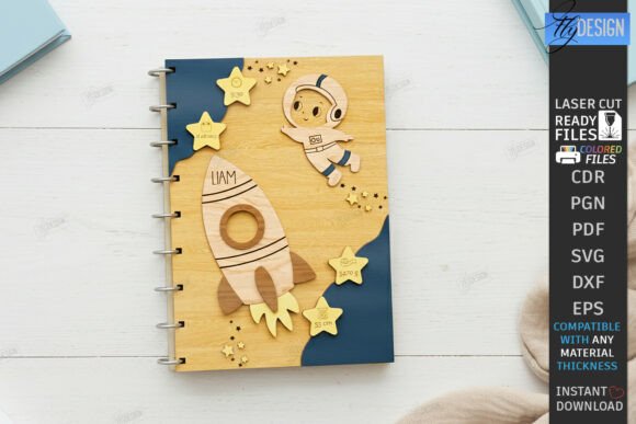Álbum de recuerdos para bebé en madera – Diseño 3D láser para momentos que crecen contigo - Imagen 3