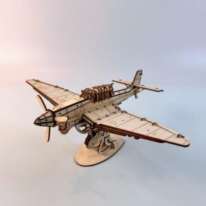 Avión de guerra bombardero junkers Ju 87 stuka clásico en madera para corte láser