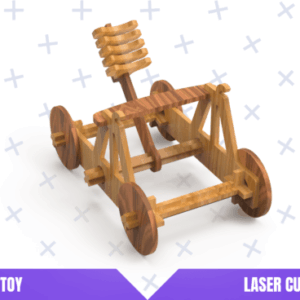 Catapulta adorno de Madera para Corte Láser – Juguete Educativo Ensamblable