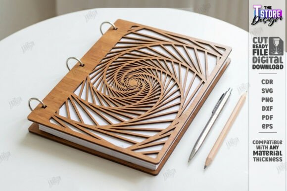 Cubiertas Decorativas para Cuadernos en Madera – Diseño Artístico para Corte Láser - Imagen 6