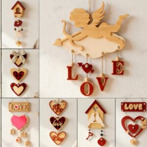 Adornos colgantes 3D “Love” para pared – Decoración láser con movimiento y detalle artesanal