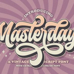 Masterday font – Fuente Script Vintage para Corte y Grabado Láser