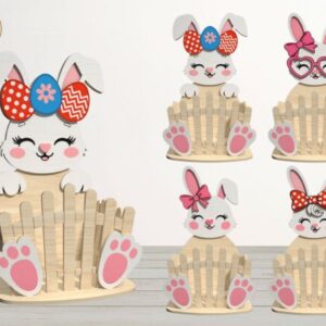 Cesta de Conejito de Pascua – Diseño Dulce para Corte Láser