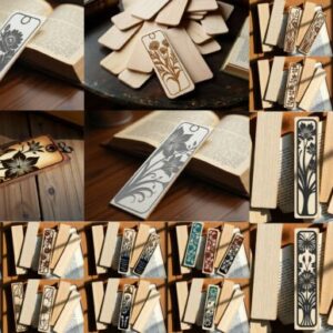 Marcapáginas Florales para Corte Láser – Colección Elegante en Madera