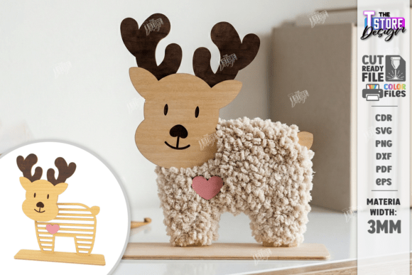Animales Decorativos con Hilo Textil – Calidez Artesanal en Madera - Imagen 3