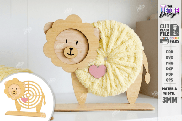Animales Decorativos con Hilo Textil – Calidez Artesanal en Madera - Imagen 5