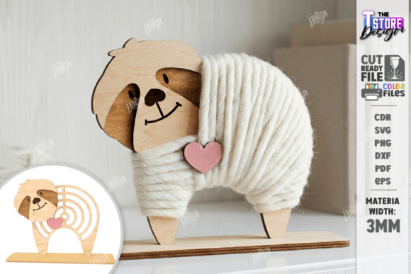 Animales Decorativos con Hilo Textil – Calidez Artesanal en Madera - Imagen 2