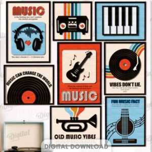 Cuadros Decorativos Musicales en Madera – Arte Sonoro para Corte Láser