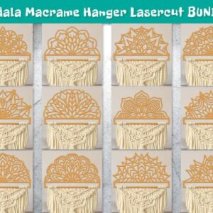 Perchas de Macramé con Mandala para Corte Láser – Arte Bohemio en Madera