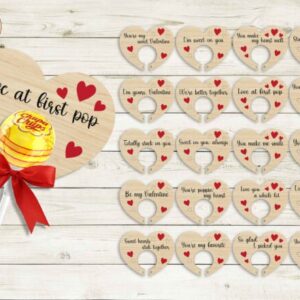 Porta Piruletas Chupetin Corazón “Love at First Pop” – Vector CNC para Detalles Dulces