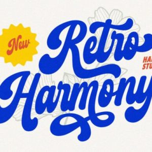 Retro Harmony font – Fuente Vintage para Corte y Grabado Láser
