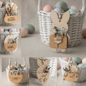 Etiquetas Porta-Sorpresas de Pascua – Diseños Tiernos para Corte Láser