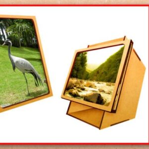 Cuadro con Soporte Inclinado para Fotos y Cuadros – Diseño Funcional para Corte Láser
