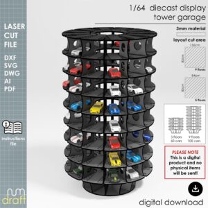 Torre de Exhibición para Autos Diecast 1/64 – Garaje Modular en Capas