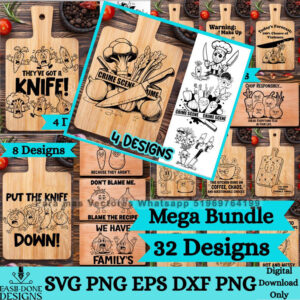 Mega Bundle frases para Tablas de Cortar Sarcásticas para Grabado Láser