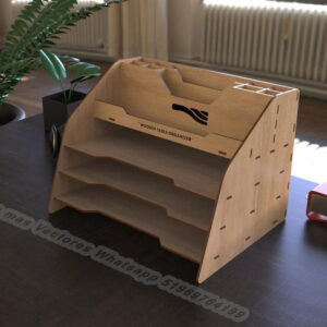 Organizador de escritorio modular para corte láser A4