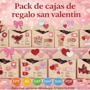 Pack Cajas de Amor en Madera – Diseños de Regalo para Corte Láser CNC 3mm