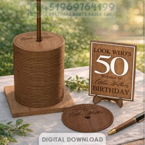 Libro de Visitas en Madera con Discos Apilables – Alternativa Creativa para bodas cumpleaños