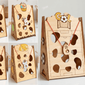 Juego de equilibrio infantil en madera – Diseño didáctico para corte láser