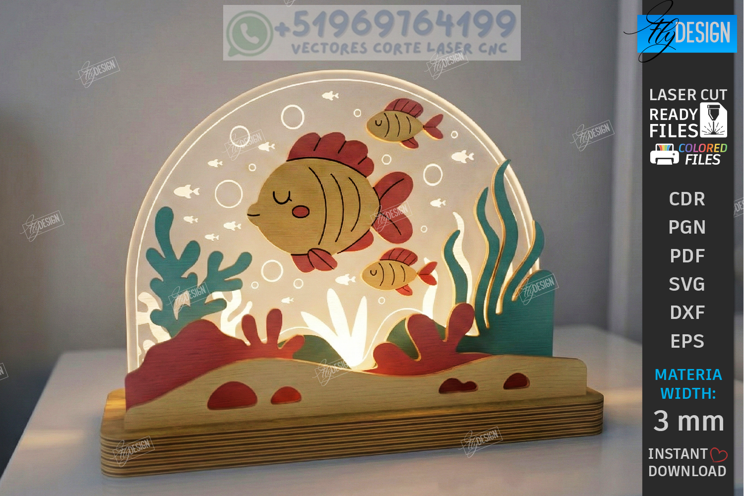 Colección Luz Mágica Infantil 3D – Lámparas Decorativas en Capas para Corte Láser - Imagen 5