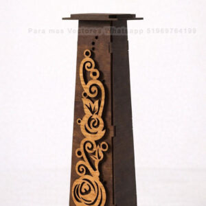 Vector Quemador de Incienso Decorativo en MDF para Corte Láser