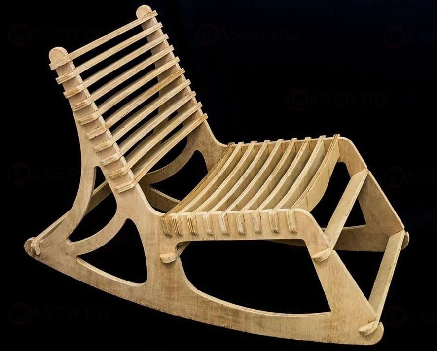Colección de sillas y sillones mecedores para CNC – Diseños funcionales en madera - Imagen 3