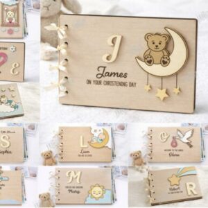 Pack de Álbumes de Fotos Personalizados para Bebé – 10 Diseños para Corte Láser