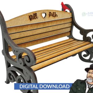 Banco conmemorativo personalizado para corte láser