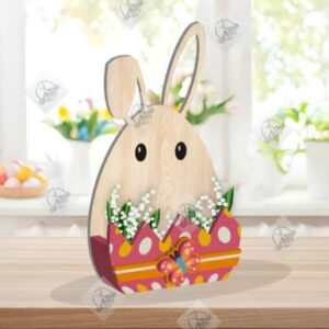 Easter Bunny Egg Box – Caja Decorativa de Conejo para Corte Láser