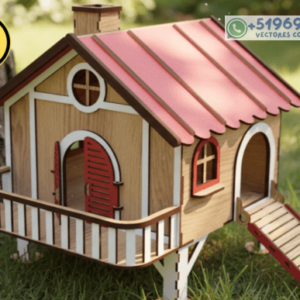 Casa Elevada para Hámster – Diseño 3D para Corte Láser