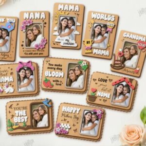 Set de Marcos para Fotos Día de la Madre – Diseños Decorativos para Corte Láser