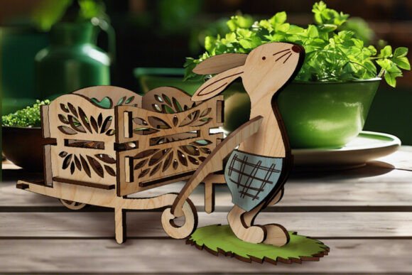 Big Easter Set – Colección de Decoraciones de Conejos de Pascua para Corte Láser - Imagen 3