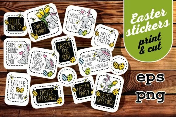 Big Easter Set – Colección de Decoraciones de Conejos de Pascua para Corte Láser - Imagen 4