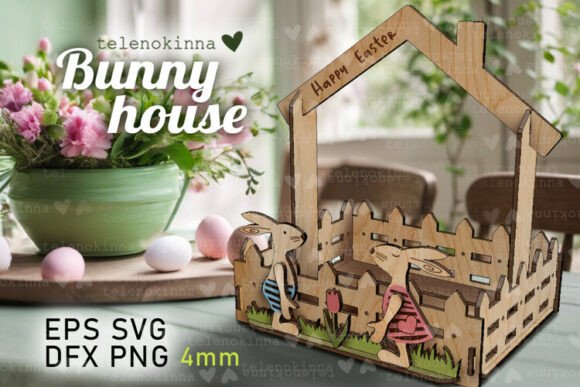 Big Easter Set – Colección de Decoraciones de Conejos de Pascua para Corte Láser - Imagen 5