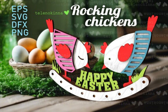 Big Easter Set – Colección de Decoraciones de Conejos de Pascua para Corte Láser - Imagen 2