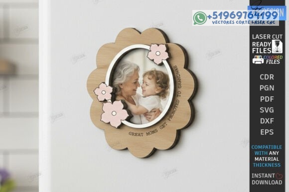 Pack de Marcos de Fotos para el Día de la Madre – 10 Diseños Decorativos para Corte Láser - Imagen 4