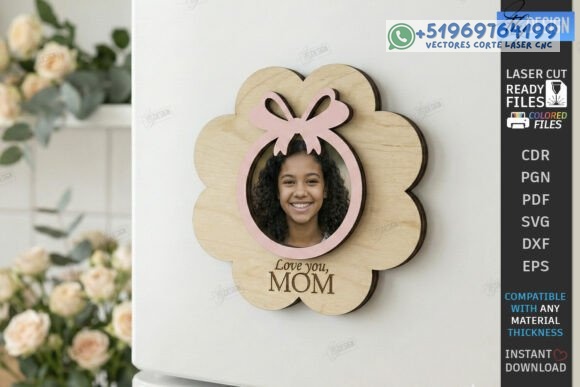 Pack de Marcos de Fotos para el Día de la Madre – 10 Diseños Decorativos para Corte Láser - Imagen 3