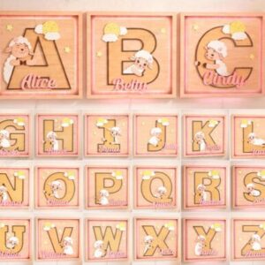 Baby Alphabet Frames – Cuadros Decorativos con Inicial del Nombre para Corte Láser
