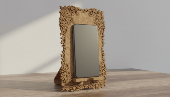 Pack de Soportes Florales para Teléfonos – Diseños Elegantes para Corte Láser - Imagen 4