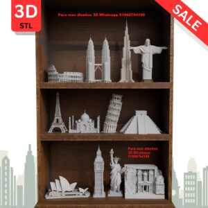 Pack de Monumentos y Maravillas del Mundo en Miniatura – Archivos STL para Impresión 3D
