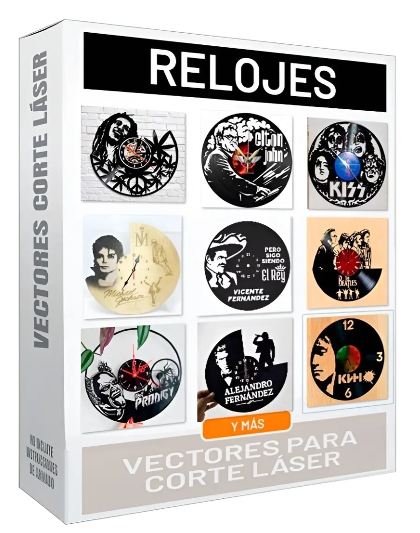Mega Pack de Relojes Decorativos para Corte Láser 2 gigas!! – Colección Completa de Diseños