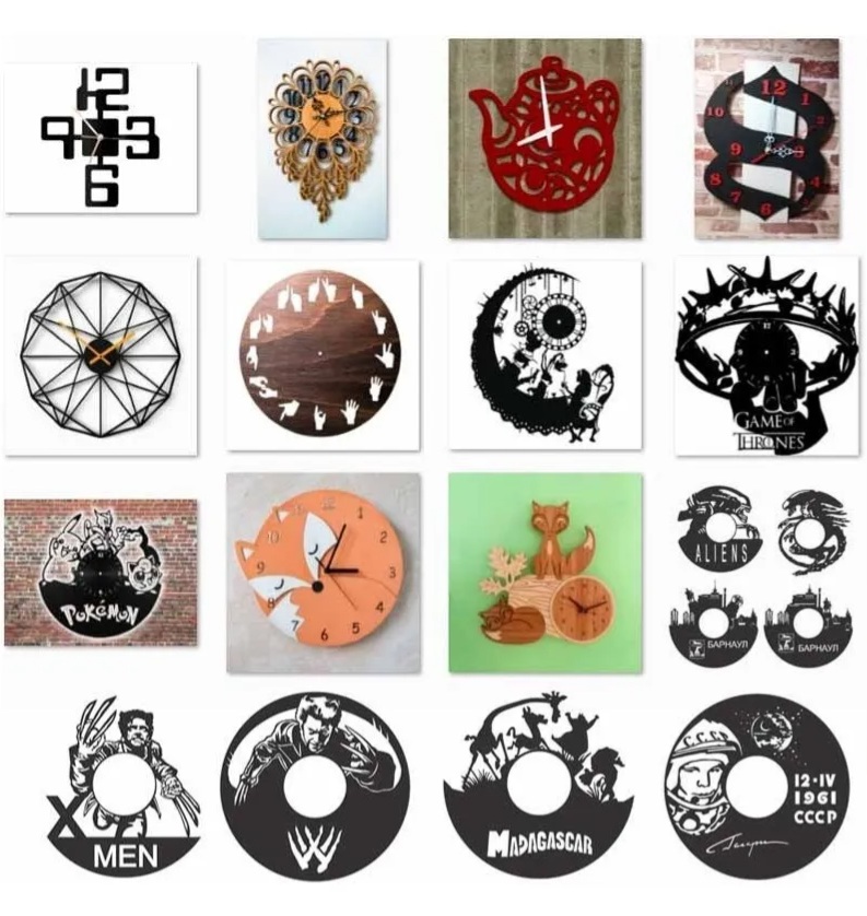 Mega Pack de Relojes Decorativos para Corte Láser 2 gigas!! – Colección Completa de Diseños - Imagen 4