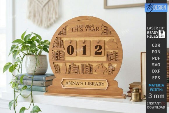 Pack de Contadores de Libros Decorativos Personalizados en Madera – Corte Láser - Imagen 3